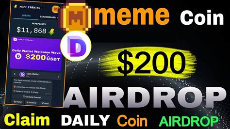 Meme Coin Airdrop Daily Coin Airdrop New Free Crypto Airdrop Meme