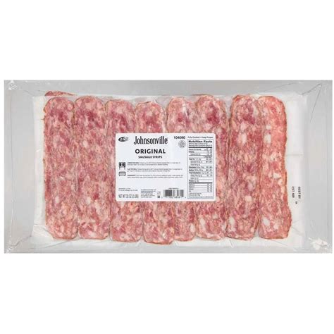 Johnsonville Original Cooked Pork Sausage Strips Pound Per Case