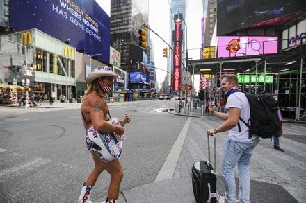 Naked Cowboy Costumed Character Talks Visitor Editorial Stock Photo Stock Image Shutterstock