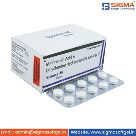 Mefenamic Acid And Dicyclomine Hcl Tablets At Rs Box