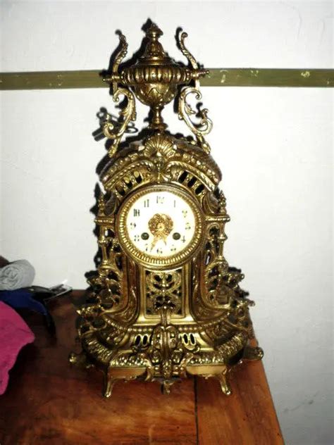 Ancienne Pendule Bronze Cartel Xix Eur Picclick Fr