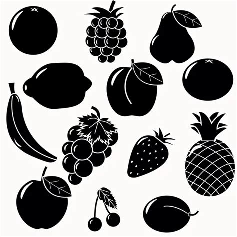 Frutas Siluetas Im Genes Vectoriales Gr Fico Vectorial De Frutas