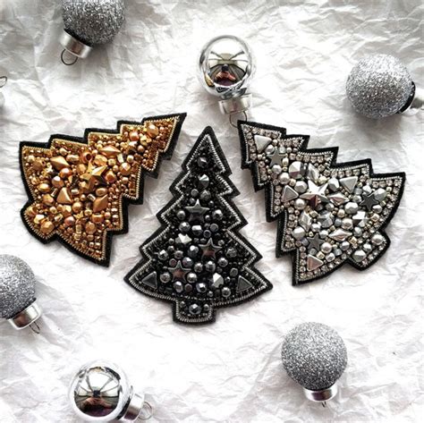 Free Shipping Christmas Brooch Christmas Tree Brooch Etsy