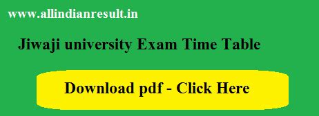 Jiwaji University Bsc 1st Year Time Table 2024 OUT जवज यनवरसट