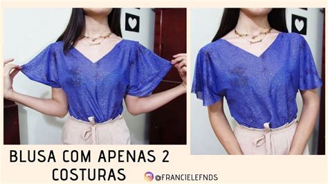 IDEIA FÁCIL PARA FAZER BLUSA DIY CUSTOMIZAÇÃO FRANCIELEFERNANDES