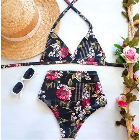 ENVIO IMEDIATO Biquíni Hot Pants de amarrar Vários modelos Conjunto Feminino Estampado Moda