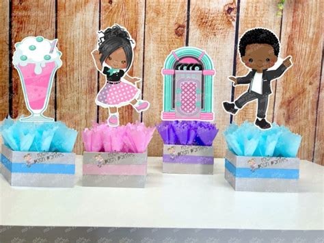 50s Theme 50s Birthday 1950s Party Centerpiece Decoration 50s