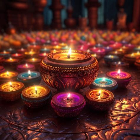 premium ai image diwali lights high quality  ultra hd hdr