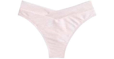 J Crew Ribbed Cross Front Bikini Bottom In Pink Lyst