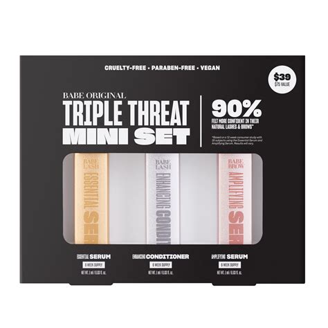 Babe Original Triple Threat Mini Set With Lash Serum Lash Conditioner
