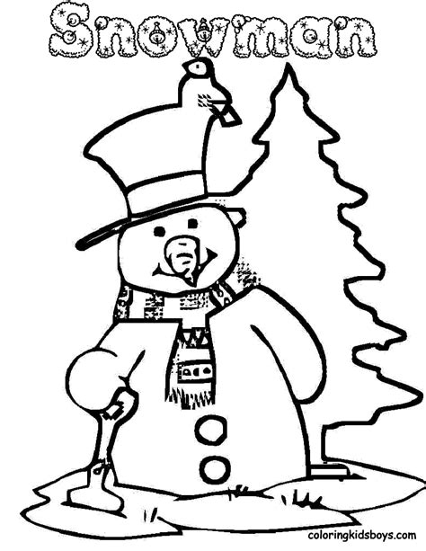 Free Printable Snowman Coloring Pages For Kids