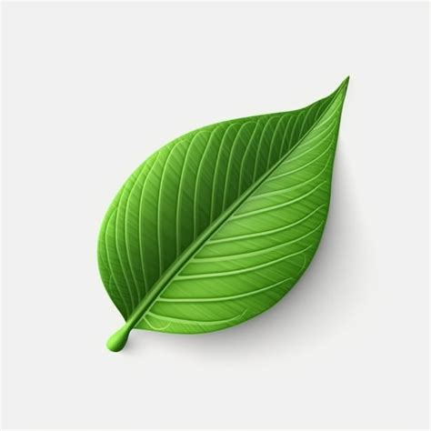 A Green Leaf With A Leaf Cut Out Premium Ai Generated Image