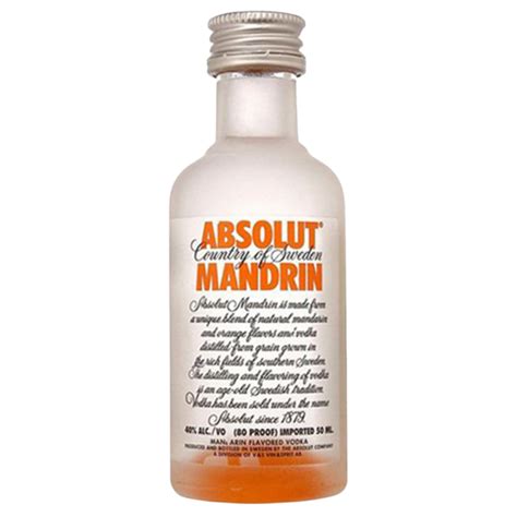 Miniatura Vodka Absolut Mandrin Ml Vidrio