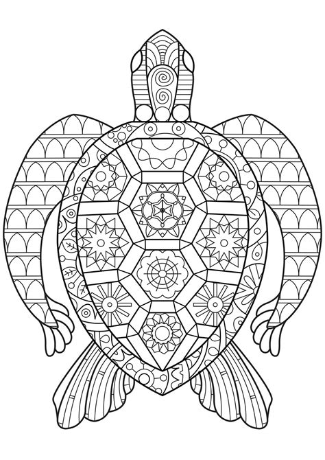 Mandala Sea Turtle Coloring Page - Download, Print Now!