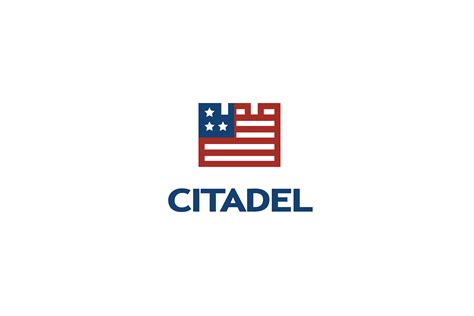 Citadel USA Flag Castle Logo – Logo Cowboy