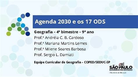 Agenda 2030 E Os 17 ODS Geografia 4