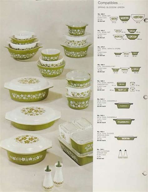 Vintage Pyrex Dishes Catalog