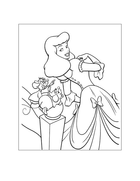 Gus Gus Cinderella Coloring Coloring Pages