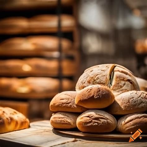 Immagine Di Un Signore Che Inforna Il Pane In Un Panificio Antico On