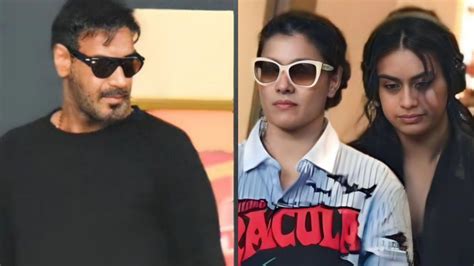 Kajol Devgan Ajay Devgan With Daughter Nysa Devgan Son Yug Devgan