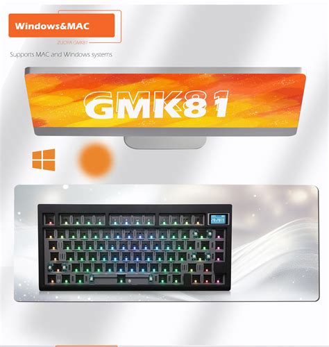 LW Zuoya GMK ปะเกน Hot Swap โหมดเชอมตอ คยบอรดกลไก RGB พรอมหนาจอ VIA Shopee