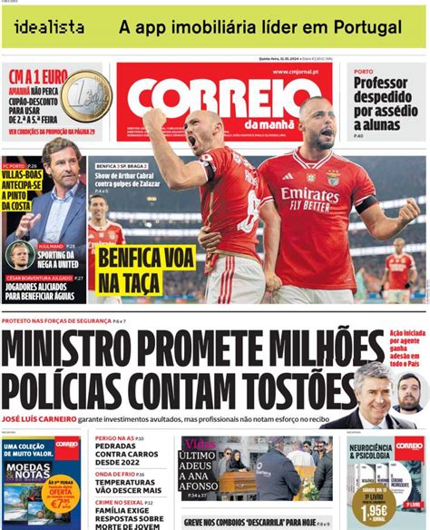 Capa Correio Da Manh Janeiro Capasjornais Pt