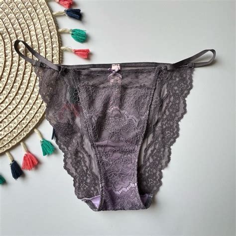 Victoria S Secret Intimates Sleepwear Victorias Secret Lace Mesh String Bikini Panty