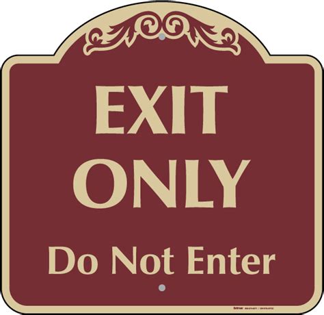 Exit Only Do Not Enter Sign Get 10 Off Now