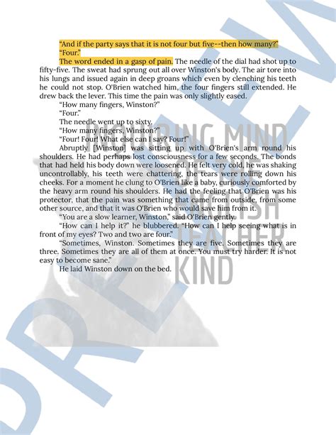 1984 Book 3 Chapter 2 Close Reading Worksheet | Teaching Resources