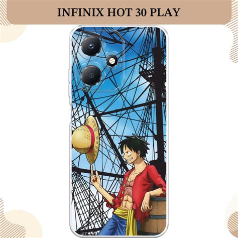 Силиконовый чехол на Infinix Hot Play Инфиникс Хот Плей аниме One Piece Луффи на
