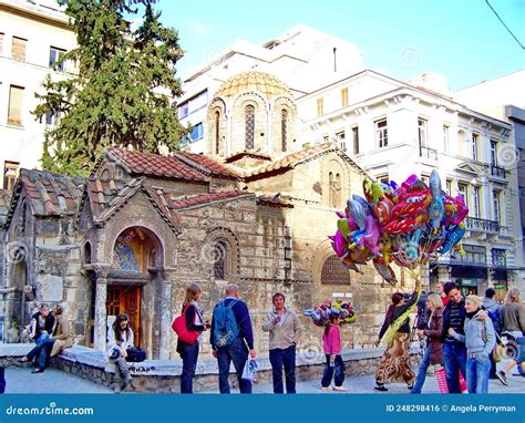 Panagia Kapnikarea Church In Athens Editorial Photo Image Of Ermou