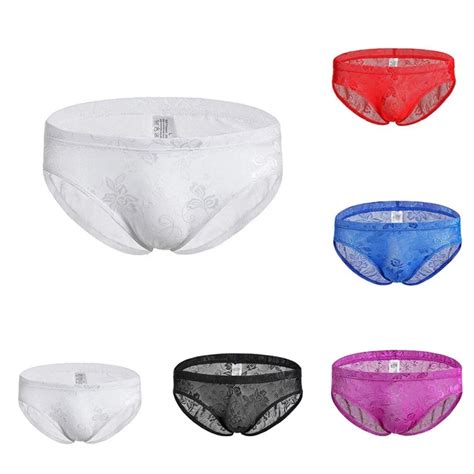 Sous V Tements Sexy En Dentelle Homme Slips Basse Hauteur Poche Lingerie Culott Eur