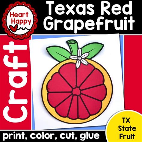 Red Grapefruit Craft Texas State Symbols Fruit Craft Made By Teachers