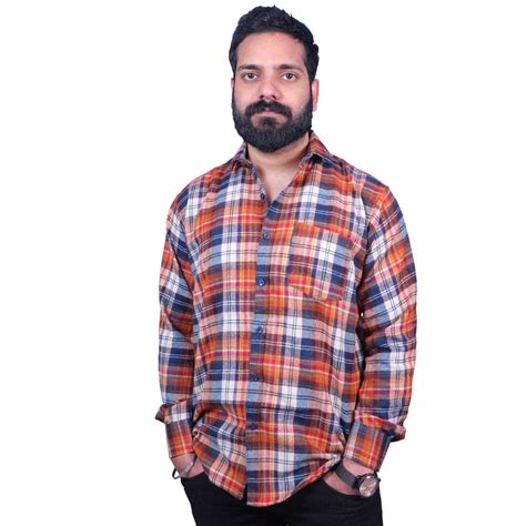 Buy Cotton Combed Flannel Shirt For Men's - BIGREAMS