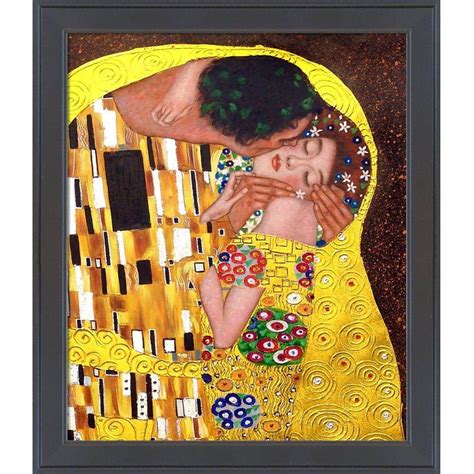 LA PASTICHE The Kiss Luxury Line By Gustav Klimt Gallery Black Framed