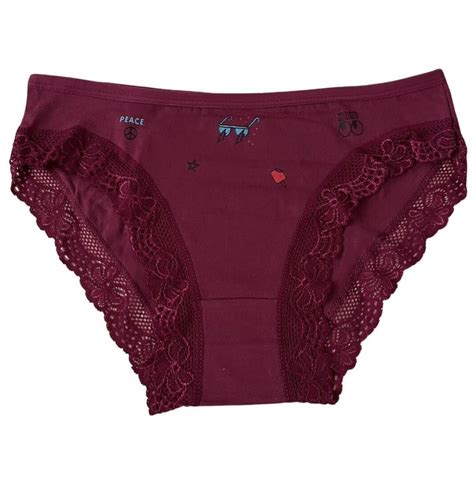 New Women Bikini Panties Brief Floral Lace Underwear Size M L Xl