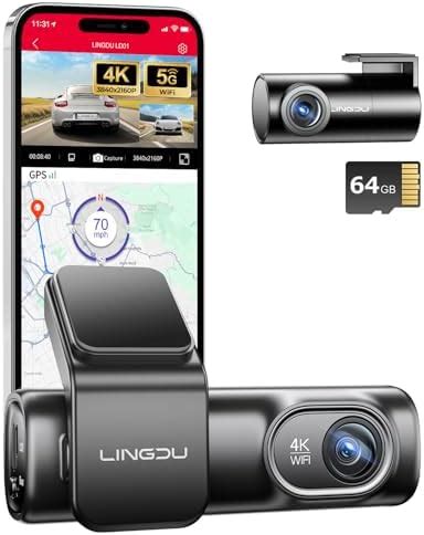 IIWEY EY05 4K Dash Cam Front And Rear Built In 5GHz WiFi GPS Speed