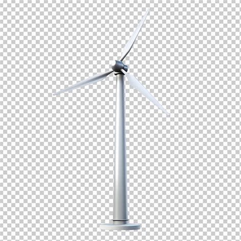 Wind Turbine Transparent Background Premium AI Generated PSD