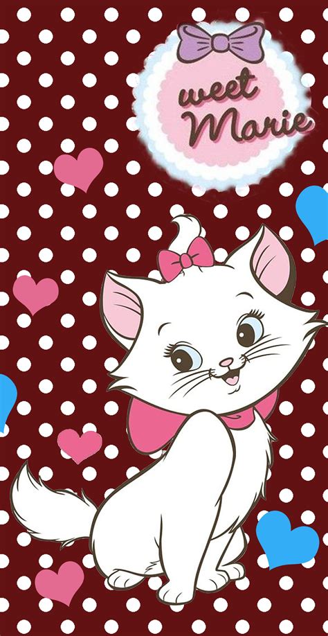 marie cat wallpaper maroon