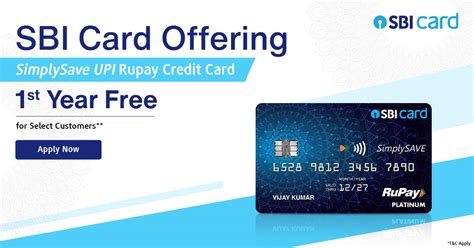 Sbi Card Offering Simplysave Upi Rupay Credit Card St Year Free To