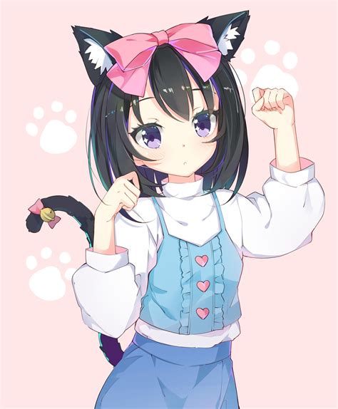 Anime Cat Girl Black Hair Wallpapers - Wallpaper Cave