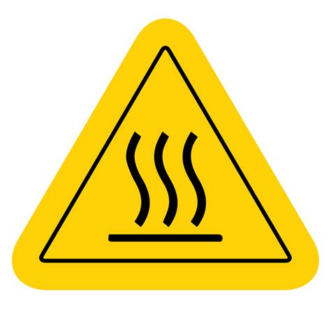 Iso W017 Label Burn Hazard Hot Surface