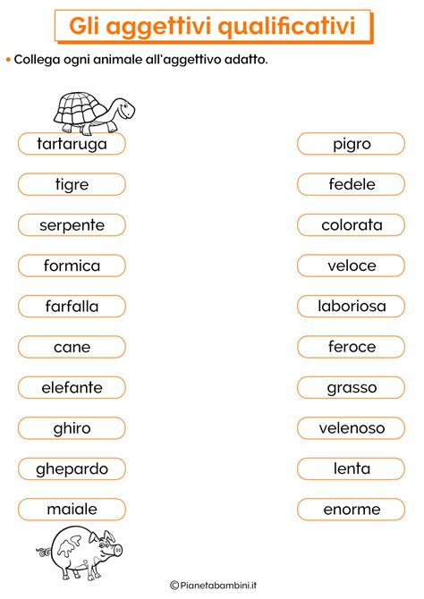 Gli Aggettivi Qualificativi Esercizi Per La Scuola Primaria