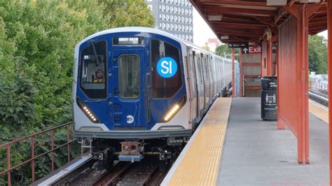 Staten Island Railway R211S 100 104 Simulated Stop Testing YouTube