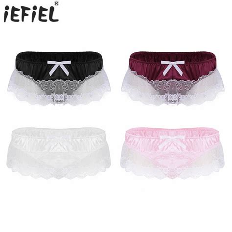Mens Lingerie Floral Lace Low Rise Bikini G String Thong Sissy Underwear Sissy Underwear And