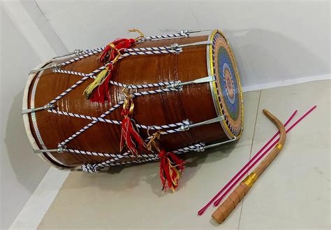 Star Musical Mango Wood Standard Punjabi Bhangra Dhol Nut Bolt System