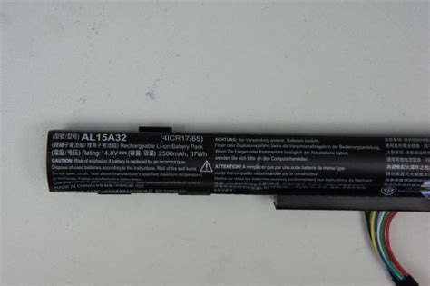 Acer AL15A32 Battery, Replacement Acer AL15A32 14.8V 2500mAh/37Wh Battery