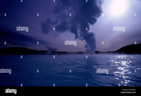 Hot Spring Iceland Stock Photo Alamy