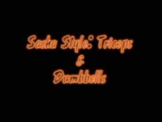 Extreme Nude Workouts Sasha Triceps Dumbbells Pt1 MPEG