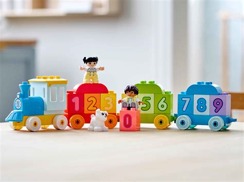 LEGO 10954 DUPLO Zahlenzug - Zählen lernen, 10 Zahlensteine, 3 Figuren ...